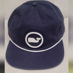 VINEYARD VINES NAVY WHALE DOT TRUCKERS HAT CAP -ONE SIZE